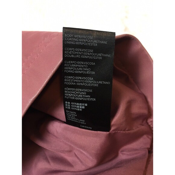 Free People Mini Skirt Pink Size 0 Faux Leather Party Night Out Casual Zip - Picture 8 of 10